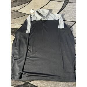 adidas Men's Lightweight UV 1/4 Zip Golf Top GH7052 Black Size M